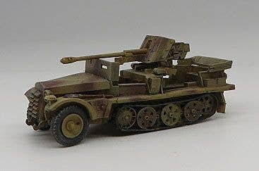Former Germany Army WWII - SdKfz 10-Series Half-Track -- With 5cm Pak Anti-Tank Gun, HO, Trident Miniatures 87101