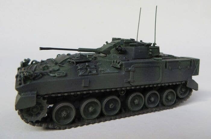 British Army 1986+ Armored Fighting Vehicle -- FV510 Warrior Infantry Section Vehicle with 30mm Cannon, HO, Trident Miniatures 8