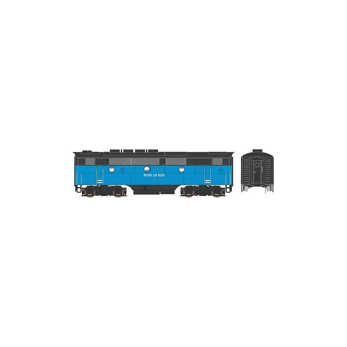 EMD F3B Phase 1 - Standard DC - Executive Line -- Boston & Maine 4224 (Early, blue, bl, HO, Bowser Manufacturing Co. 24624