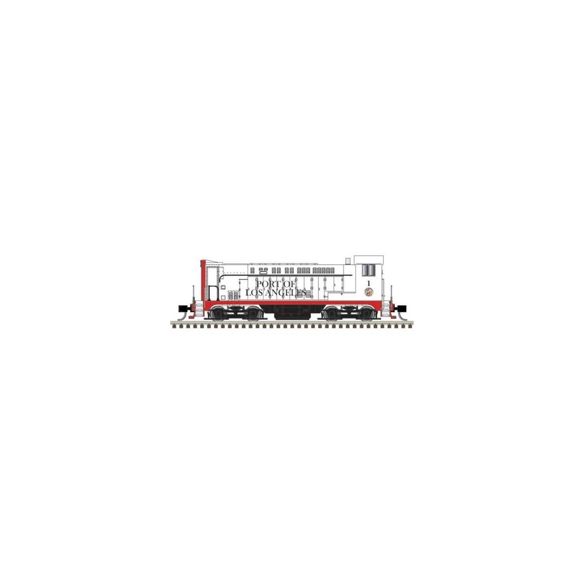 Baldwin VO1000 - Standard DC - Master(R) Silver -- Port of Los Angeles 1 (white, red), N, Atlas Model Railroad Co. 40005963