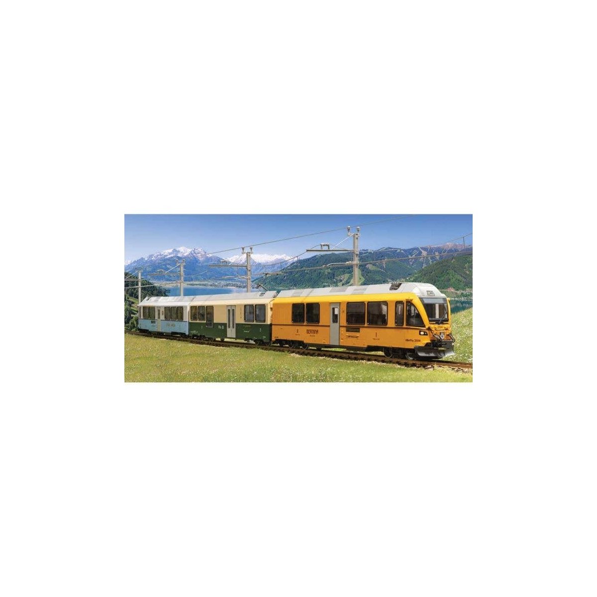 Allegra Triebzug Class ABe 8/12 3-Unit Electric - Sound and DCC -- Rhaetian Railway RhB 3514 Ahnenzug (Era VI, G, LGB 22227