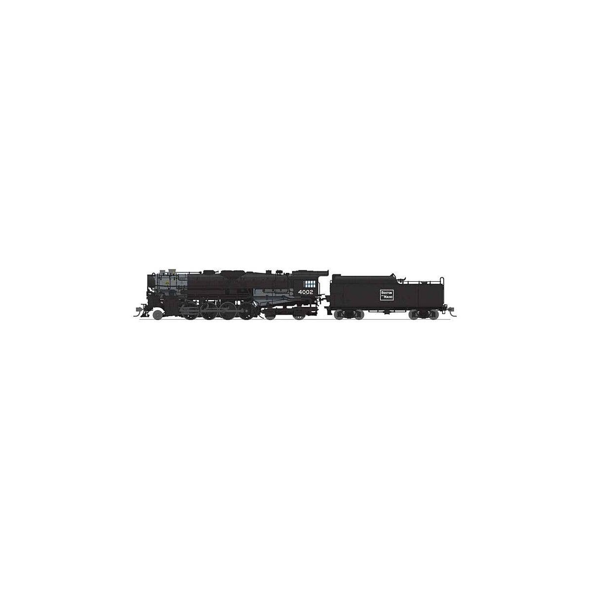 Class T1a 2-8-4 Berkshire with 4-Axle Tender - Standard DC - Stealth -- Boston & Maine 4, HO, Broadway Limited Imports 7792