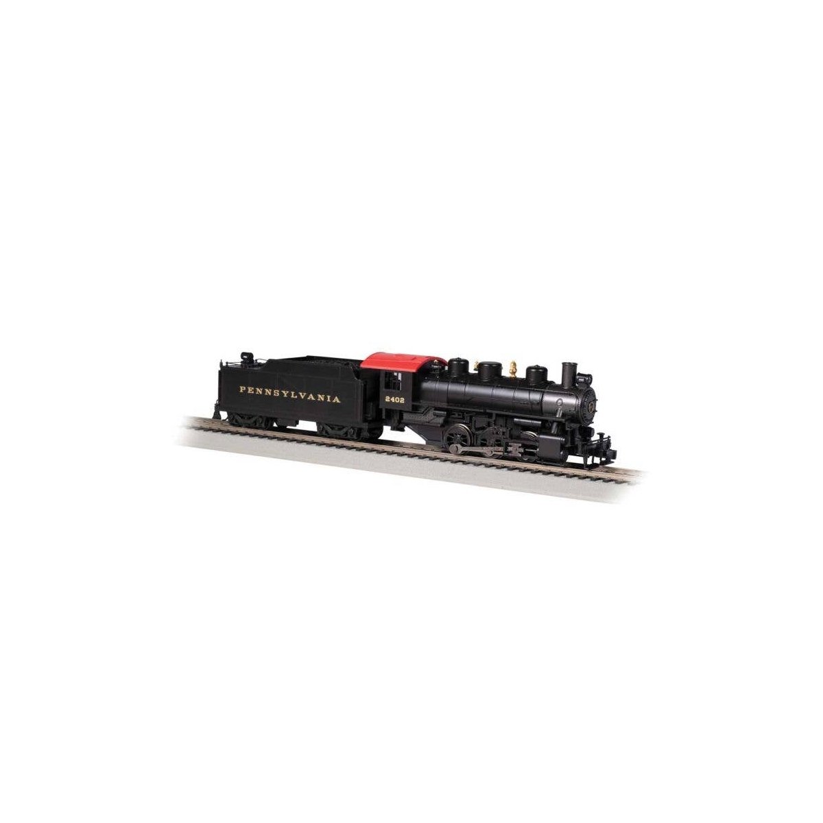 USRA 0-6-0 with Short-Haul Tender - Standard DC -- Pennsylvania Railroad 2402 (black), HO, Bachmann Industries 50410