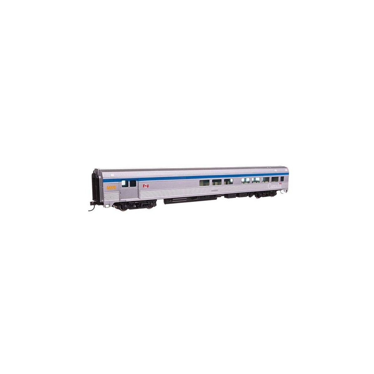 85′ Budd Baggage-Lounge - Ready to Run -- VIA Rail, HO, WalthersMainline 30070