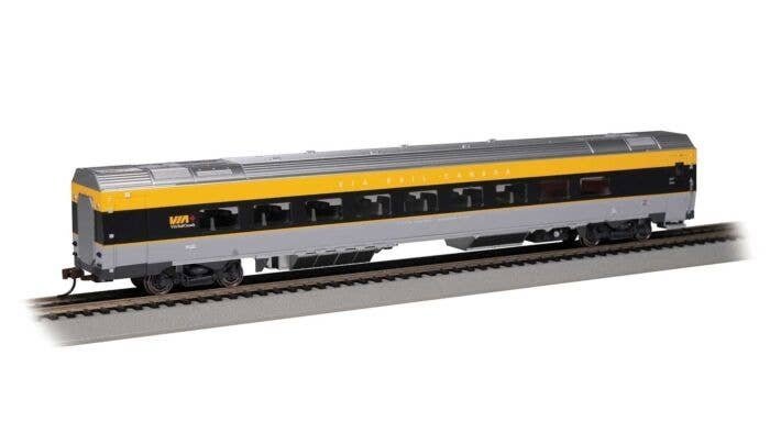 Siemens Venture Coach - VIA Version - Ready to Run -- VIA Rail Canada 2600 (gray, black, yel, HO, Bachmann Industries 74507