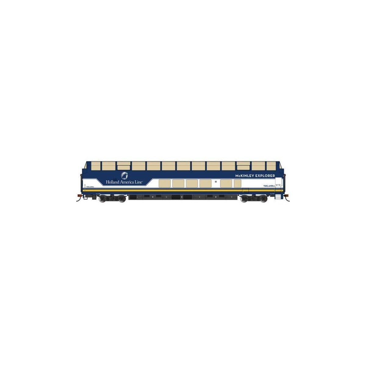 Colorado Railcar 85′ Full-Length Dome Lighted - Ready to Run - Silver Series(R -- McKinley E, HO, Bachmann Industries 13350