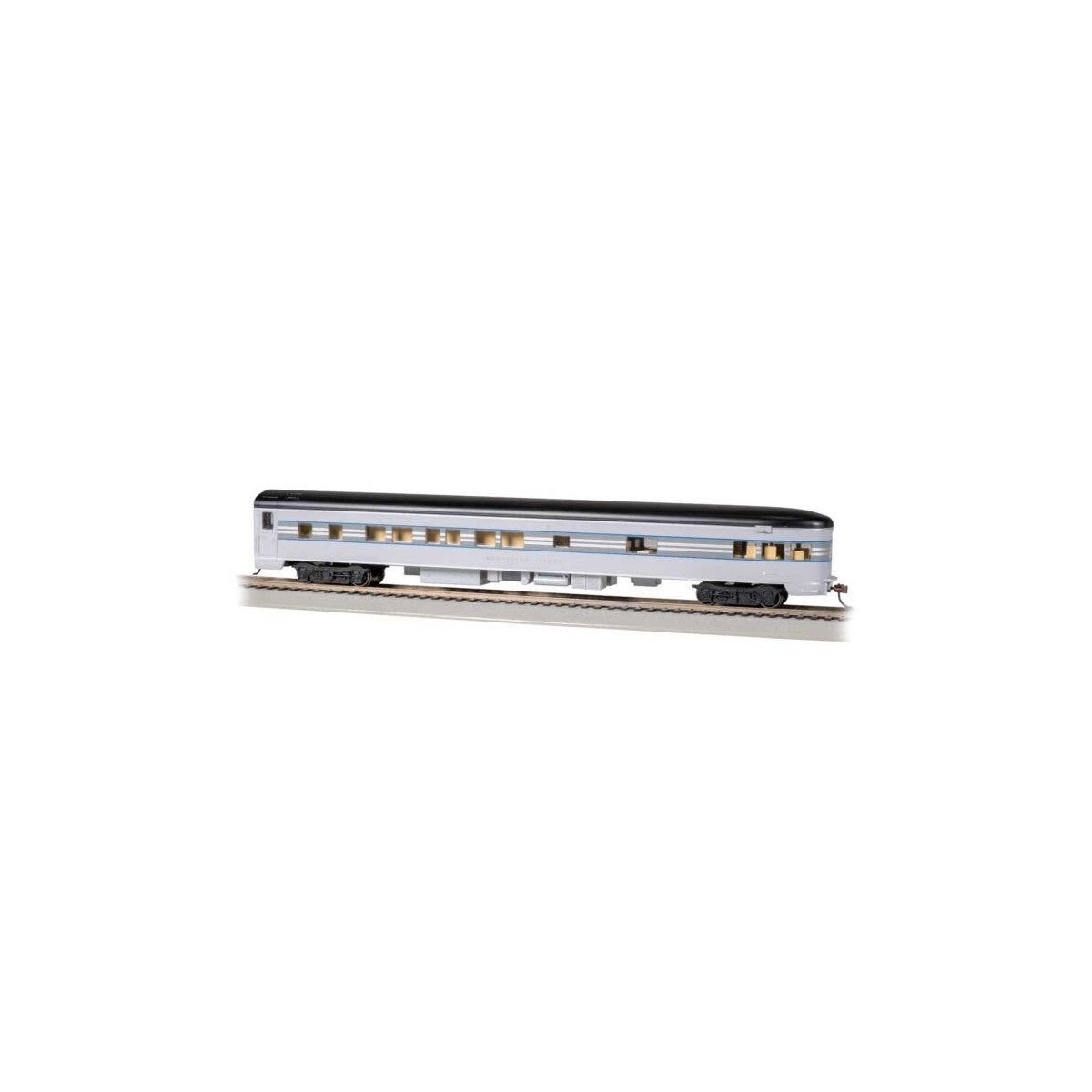 85` Smooth-Side Observation - Lighted - Ready to Run -- New York Central `Manhattan Island` , HO, Bachmann Industries 14313