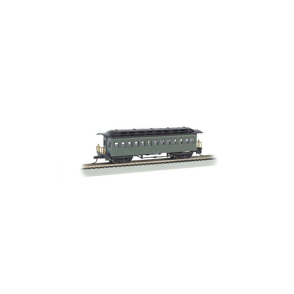 1860 - 1880 Wood Coach - Ready to Run - Silver Series(R) -- Painted, Unlettered (green), HO, Bachmann Industries 13405