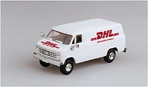 Chevrolet Delivery Vans -- DHL Worldwide Express Delivery, HO, Trident Miniatures 90102