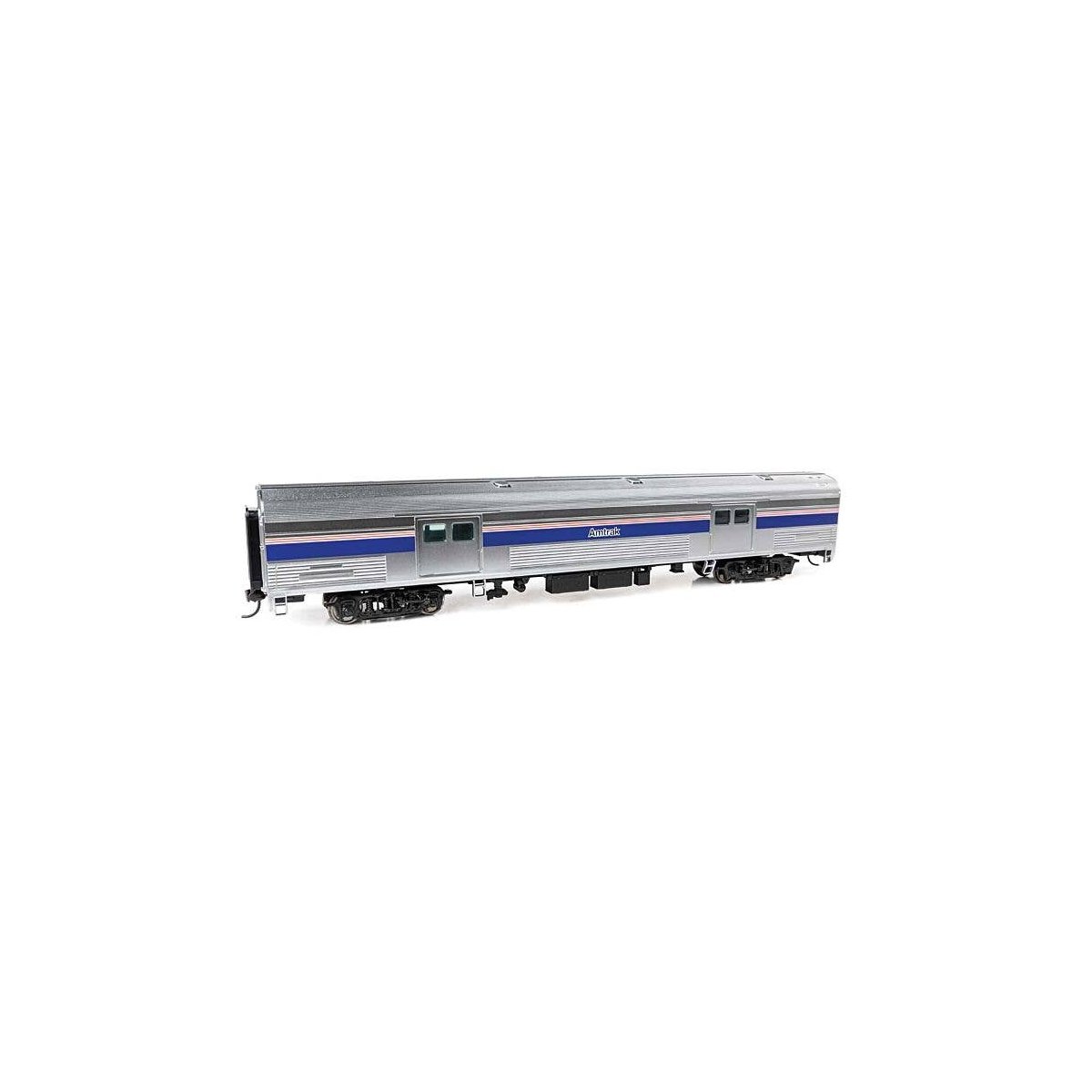 73′ Budd Baggage Car - Ready to Run -- Amtrak Phase IV (black lettering) decal, HO, WalthersProto 13081