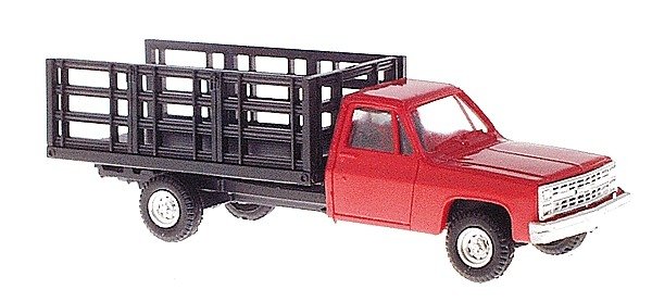 Chevrolet Pick-Up with Stakebed Body -- Red, HO, Trident Miniatures 901533