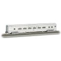 85′ Fluted-Side Coach with Interior Lighting - Ready-to-Run -- Atchison, Topeka & Santa Fe 30, N, Bachmann Industries 14755