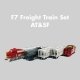Diesel Freight Train-Only Set - Sound and DCC -- Santa Fe F7 (Warbonnet), Tank Car, 2 Covered Hop, N, Kato USA Inc 1066271S