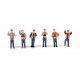 Railroad Yard Crew pkg(6), HO, Walthers SceneMaster 6065
