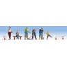 Farmers -- 6 Figures (Includes Accessories), HO, Walthers SceneMaster 6071