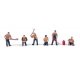 Railroad Track Workers -- Set 1 pkg(6), HO, Walthers SceneMaster 6066