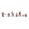 Railroad Track Workers -- Set 1 pkg(6), HO, Walthers SceneMaster 6066