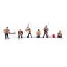 Railroad Track Workers -- Set 1 pkg(6), HO, Walthers SceneMaster 6066