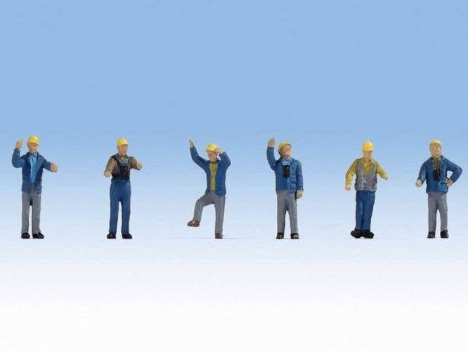 1960s & 70s Yard Crewmen pkg(6), HO, Walthers SceneMaster 6046