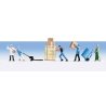 Warehouse Workers and Accessories -- 5 Figures with Accessories, HO, Walthers SceneMaster 6064