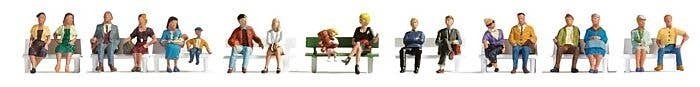 Sitting People -- pkg(18), HO, Walthers SceneMaster 6091