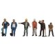 Construction Workers pkg(6) - Set 1, HO, Walthers SceneMaster 6022