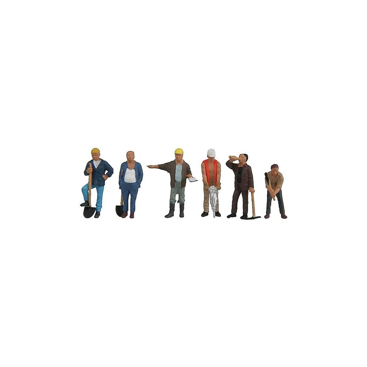 Construction Workers pkg(6) - Set 1, HO, Walthers SceneMaster 6022