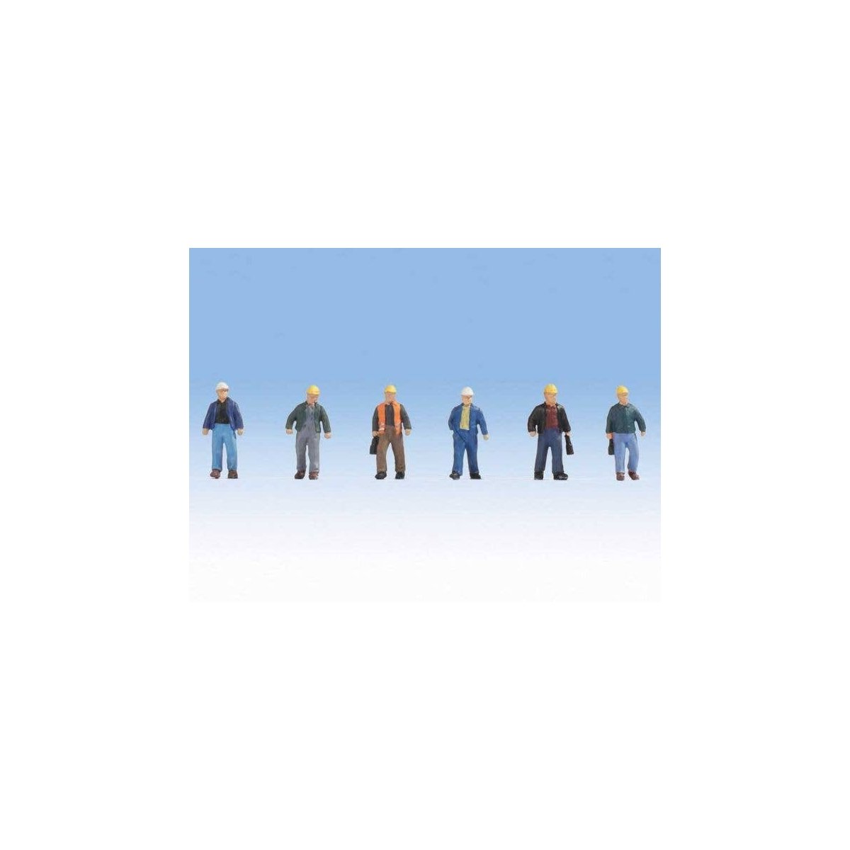 Construction Workers pkg(6) - Set 2, HO, Walthers SceneMaster 6047