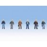 Construction Workers pkg(6) - Set 2, HO, Walthers SceneMaster 6047