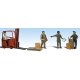 Scenic Accents(R) -- Workers with Forklift pkg(4), HO, Woodland Scenics 1911