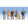 Pedestrians pkg(6) -- Set 2, HO, Walthers SceneMaster 6056