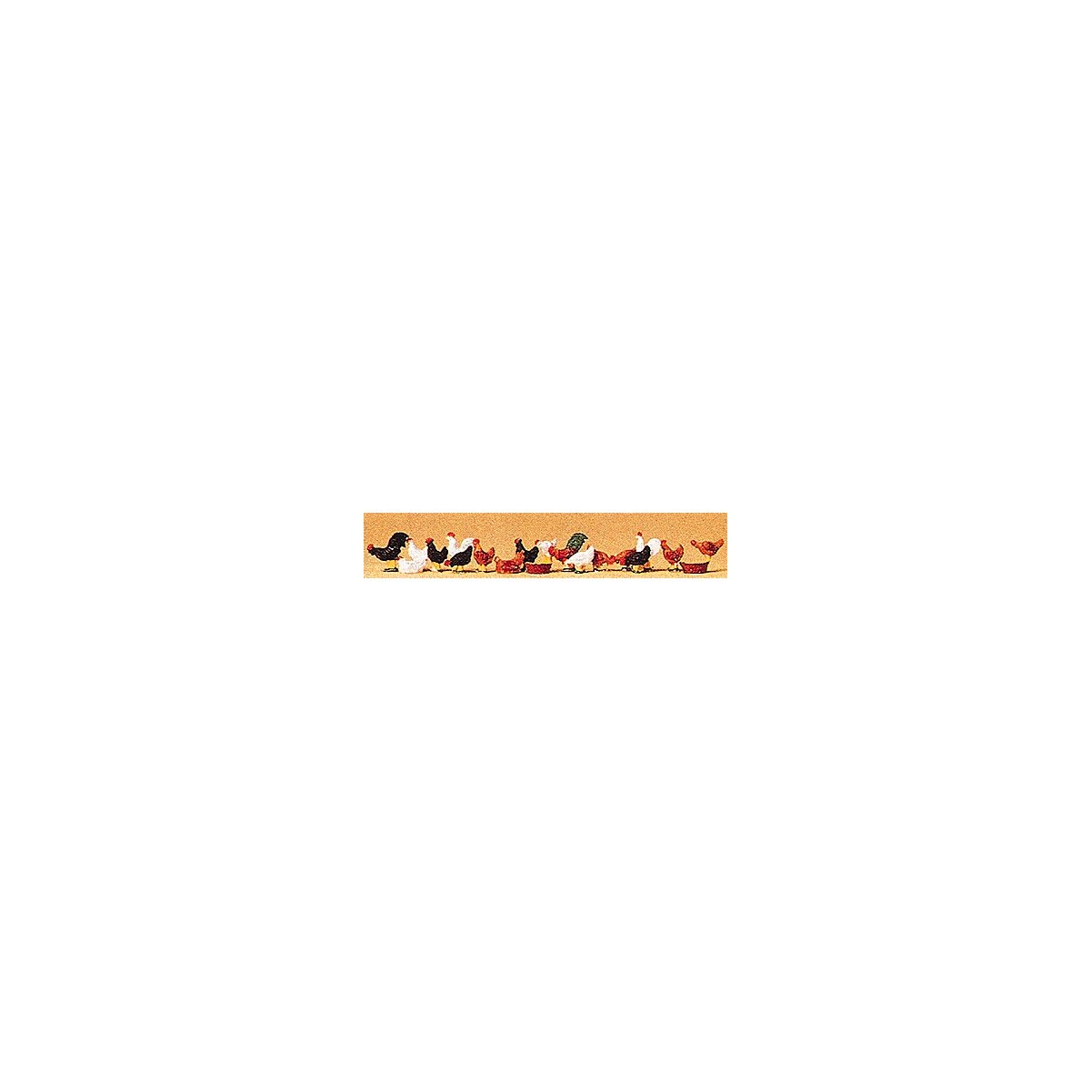 Animals -- Chickens pkg(18), HO, Preiser Kg 14168