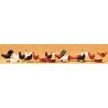 Animals -- Chickens pkg(18), HO, Preiser Kg 14168