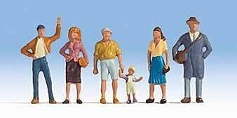 Pedestrians pkg(6) -- Set 1, HO, Walthers SceneMaster 6055