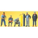 United States Railroad Workers -- With Welding Equipment pkg(5), HO, Preiser Kg 10535
