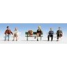 Seated People pkg(6) -- Set 1, HO, Walthers SceneMaster 6057