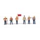 Railroad Track Workers pkg(6) -- Set 2, HO, Walthers SceneMaster 6067