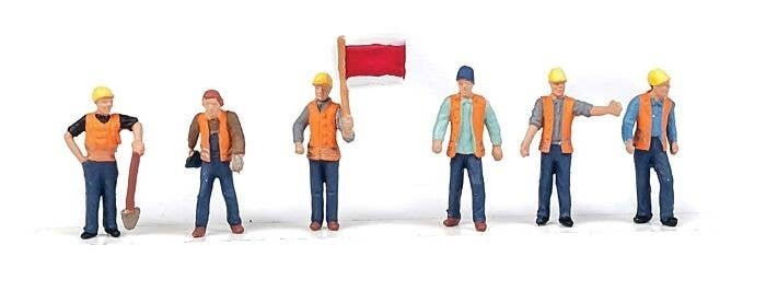 Railroad Track Workers pkg(6) -- Set 2, HO, Walthers SceneMaster 6067