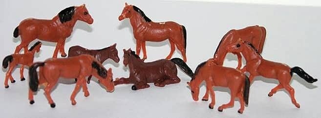 Assorted Horses -- pkg(50), HO, Herpa Models 63608