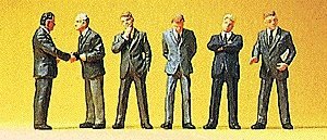 Passengers -- Businessmen pkg(6), HO, Preiser Kg 10380