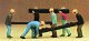 Working People -- Track Workers with Railroad Ties pkg(6), HO, Preiser Kg 10034