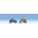 Motorcyclists -- 3 Riders and 2 Bikes, HO, Walthers SceneMaster 6061