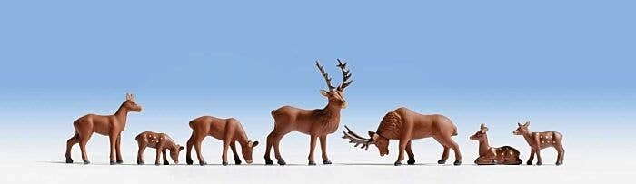 Wild Deer pkg(8), HO, Walthers SceneMaster 6076