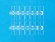 Clear Base Plates -- 3/8 x 1/4′ 1 x .7cm pkg(84), HO, Preiser Kg 97000