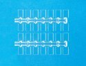 Clear Base Plates -- 3/8 x 1/4′ 1 x .7cm pkg(84), HO, Preiser Kg 97000