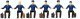 Railroad Personnel -- Seated DB (German) Locomotive Drivers pkg(6), HO, Preiser Kg 10557