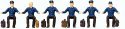 Railroad Personnel -- Seated DB (German) Locomotive Drivers pkg(6), HO, Preiser Kg 10557