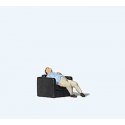 Taking a Nap - Individual Figure -- Figure on Chair, HO, Preiser Kg 28260