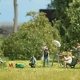 Photographers with Accessories -- 4 Figures, Props, Nonworking Lights, Bench, Crates, Aliens, HO, Busch Gmbh & Co Kg 79810