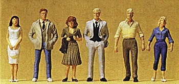 1/50 Scale Figures -- Passers-By pkg(6), 1/50, Preiser Kg 68210